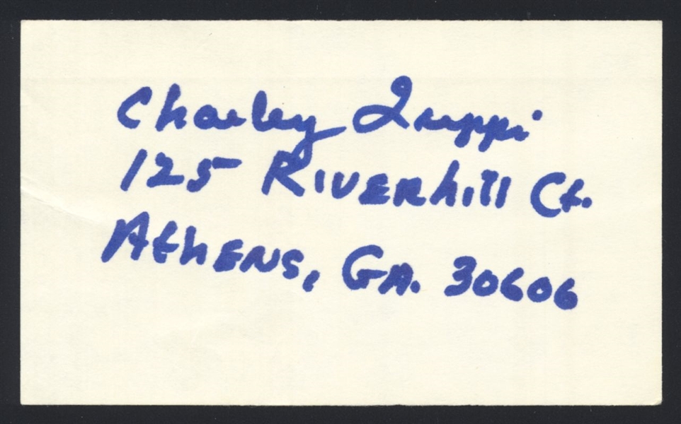 CHARLEY TRIPPI SIGNED 3x5 Index Card (d.2022) HOF Chicago Cardinals