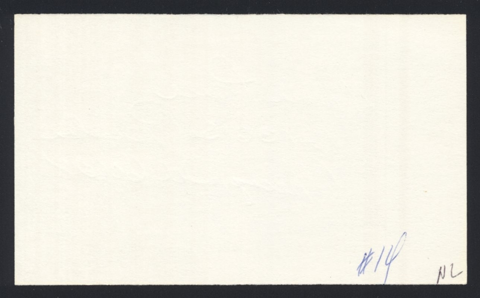 MARVIN PRICE SIGNED 3x5 Index Card (d.2013) Giants Negro Leagues