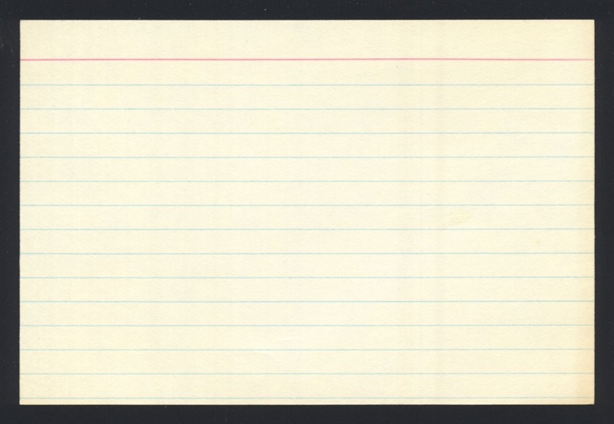 RUSS GRIMM SIGNED Index Card HOF 1982 1987 1991 Washington Redskins
