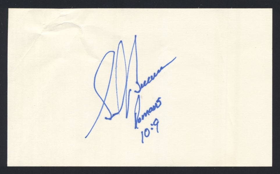 SID BREAM SIGNED 3x5 Index Card 1991 1992 Atlanta Braves Pirates Dodgers