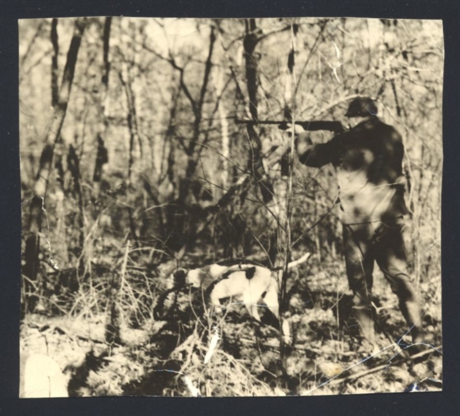 Lot of (2) 1940s Brooklyn Dodgers VAN MUNGO Golf & Hunting Original Photos