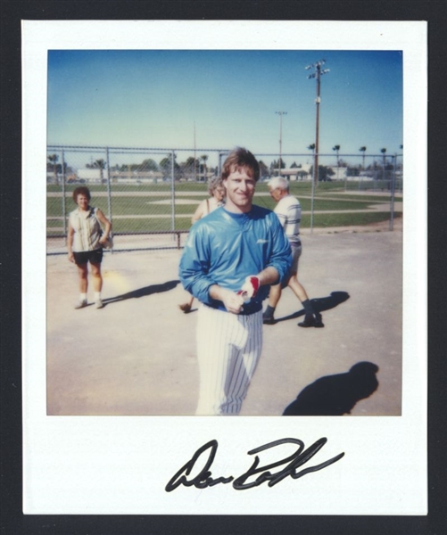 DAVE BEARD Polaroid Snapshot Photo SIGNED 1985 CHICAGO CUBS Autograph