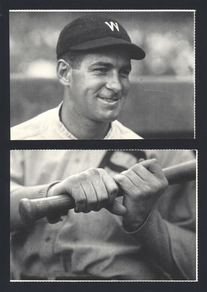 Lot of (2) BUCKY HARRIS & FRED LUDERUS 1984 Conlon Collection Photo Postcard 
