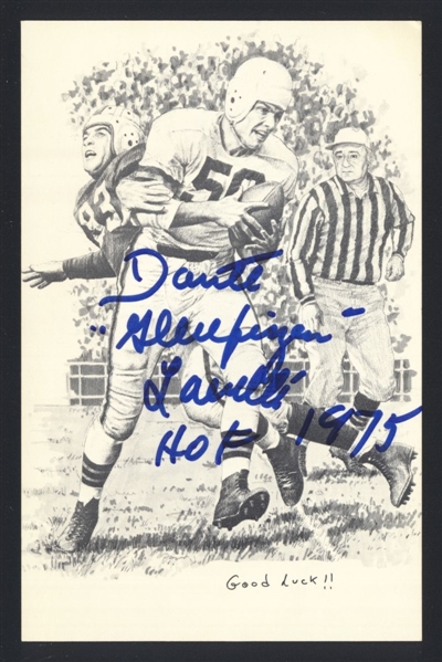 DANTE LAVELLI 1950s Cleveland Browns SIGNED Photo (d.2009) HOF