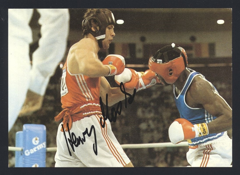 HENRY MASKE  SIGNED Photo German Olympic & Professional Boxer 