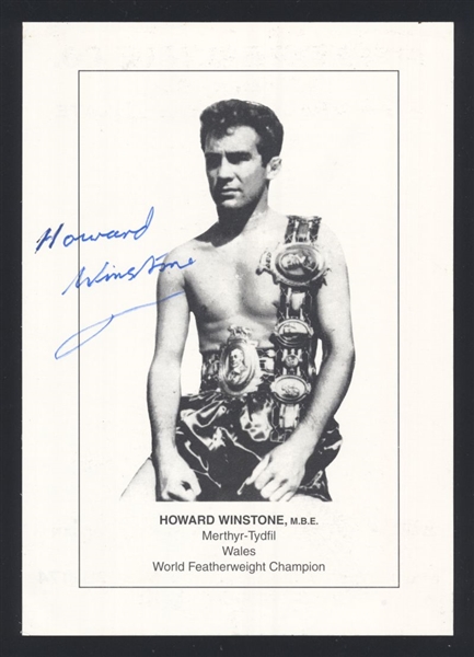 HOWARD WINSTONE Boxer SIGNED Photo (d.2000)