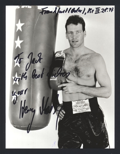 HENRY MASKE SIGNED Photo German Olympic & Professional Boxer