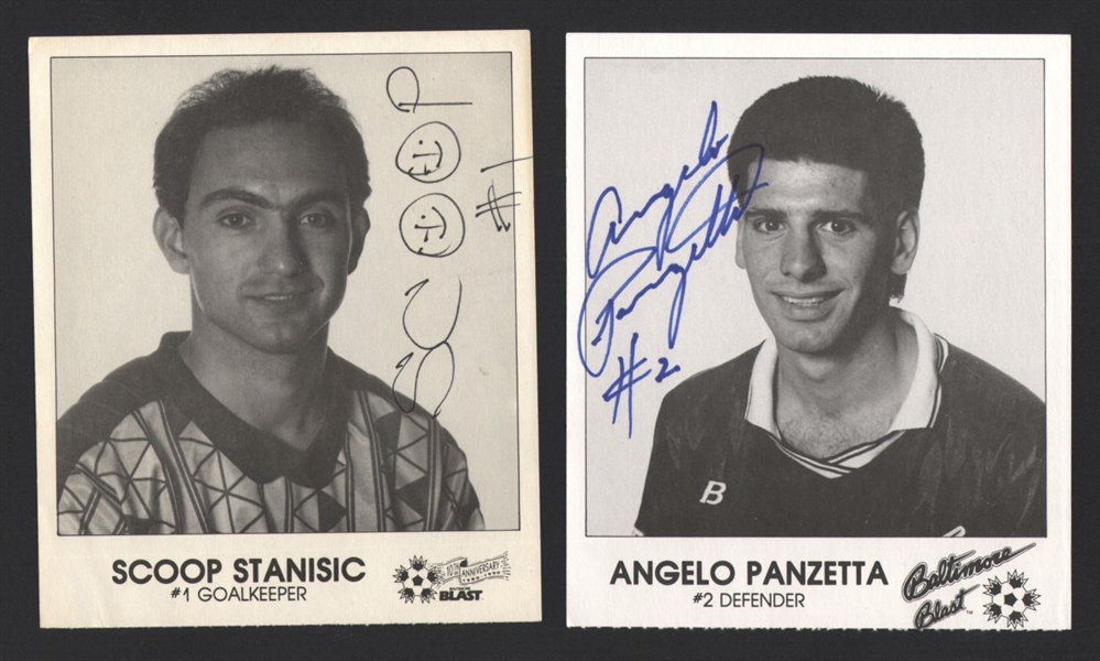 ANGELO PANZETTA & SCOOP STANISIC Baltimore Blast SIGNED Photo 