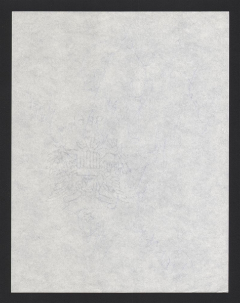 GEORGE STARKE SIGNED Full Page Sheet Insc. Head Hog 1982 Washington Redskins