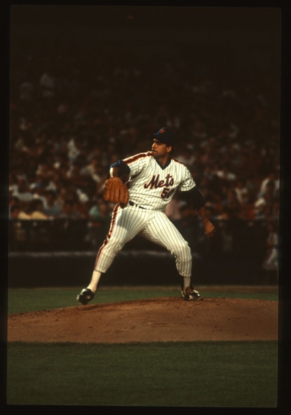 1980s New York Mets SID FERNANDEZ Pitching Original 35mm Slide Transparency