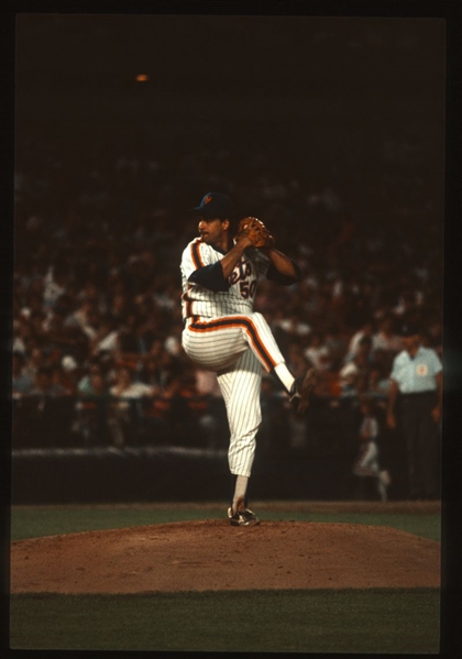 1980s New York Mets SID FERNANDEZ Pitching Original 35mm Slide Transparency
