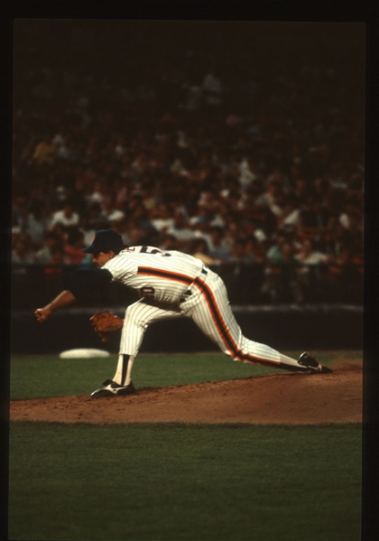 1980s New York Mets SID FERNANDEZ Pitching Original 35mm Slide Transparency