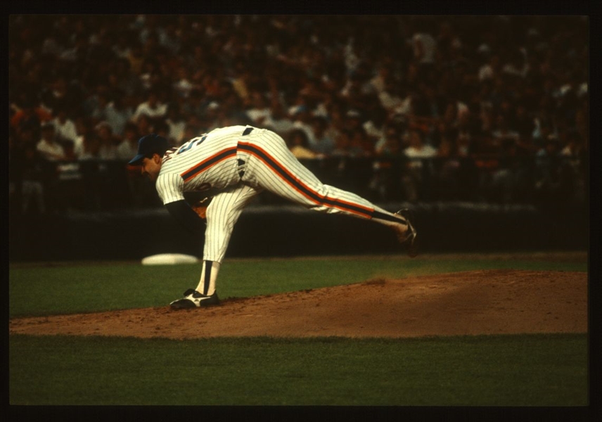 1980s New York Mets SID FERNANDEZ Pitching Original 35mm Slide Transparency
