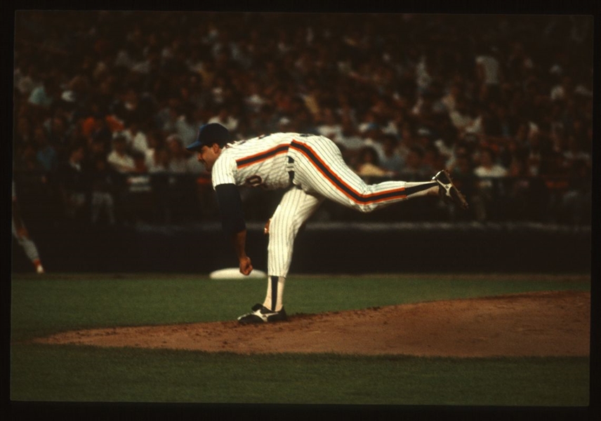 1980s New York Mets SID FERNANDEZ Pitching Original 35mm Slide Transparency