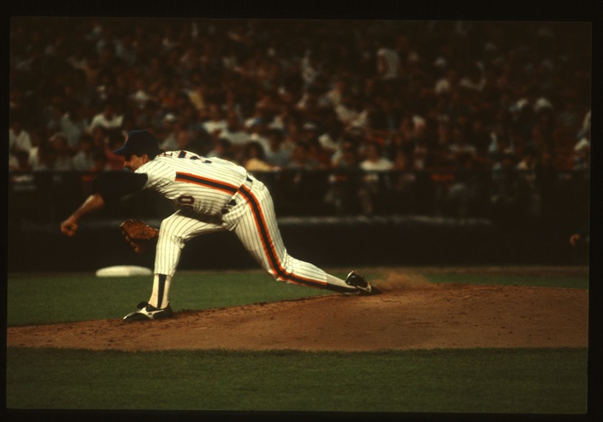 1980s New York Mets SID FERNANDEZ Pitching Original 35mm Slide Transparency