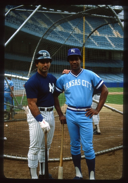 1982 Yankees BOBBY RAMOS Royals JOSE A MARTINEZ Original 35mm Slide Transparency