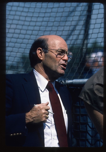 1986 JOE GARAGIOLA Broadcaster Original 35mm Slide Transparency Cardinals