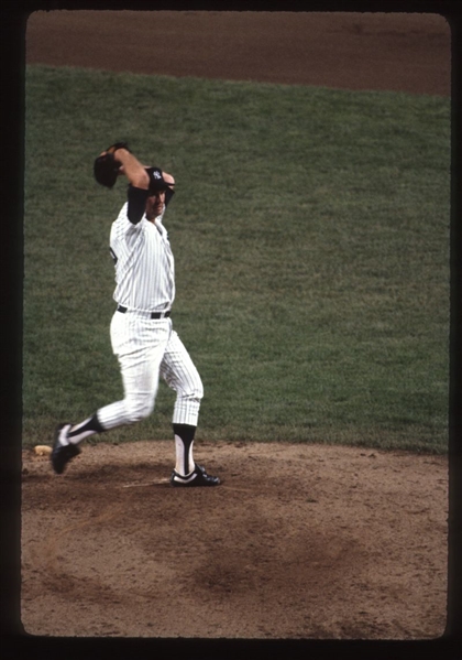1982 New York Yankees SHANE RAWLEY Pitching Original 35mm Slide Transparency