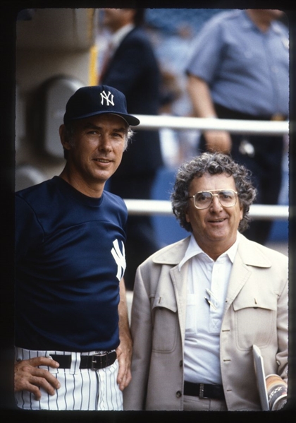 1982 New York Yankees GENE MICHAEL & JUAN VENE Original 35mm Slide Transparency