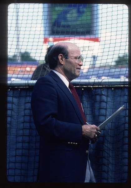 1986 JOE GARAGIOLA Broadcaster Original 35mm Slide Transparency Cardinals