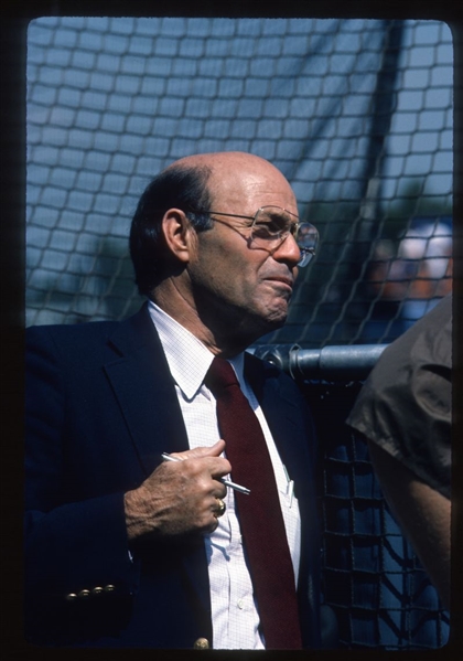 1986 JOE GARAGIOLA Broadcaster Original 35mm Slide Transparency Cardinals