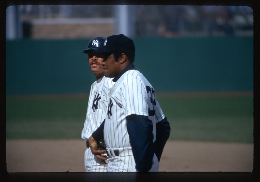 1974 Yankees RON BLOMBERG & ELSTON HOWARD Original 35mm Slide Transparency