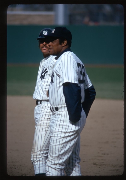 1974 Yankees RON BLOMBERG & ELSTON HOWARD Original 35mm Slide Transparency