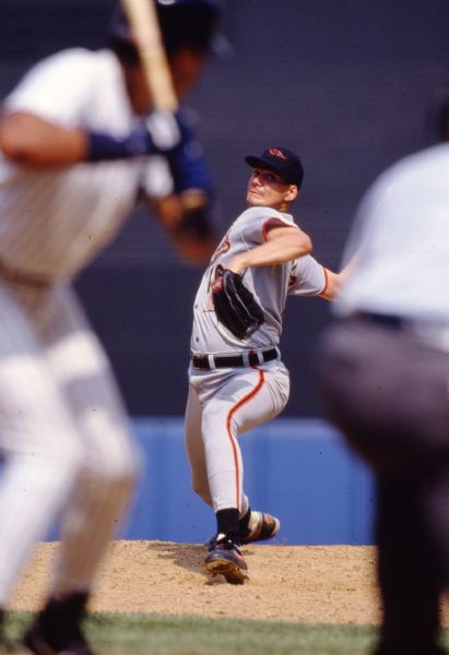 1991 Ben McDonald BALTIMORE ORIOLES Original 35mm Slide Photo by Ronald C. Modra