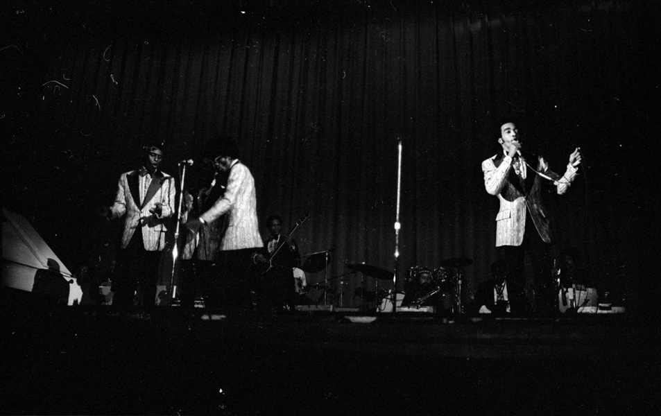 Strip of (2) 1960s THE STUDENTS Original 35mm Photo Negatives VOCAL GROUP bn