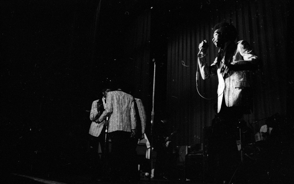 Strip of (2) 1960s THE STUDENTS Original 35mm Photo Negatives VOCAL GROUP bn