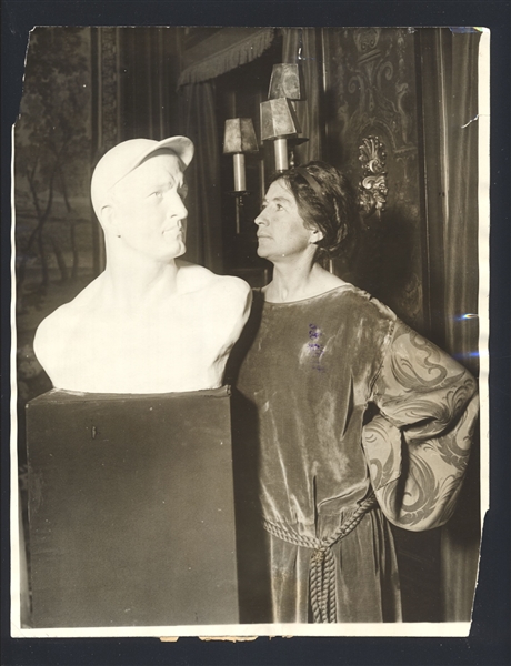 1926 New York Giants CHRISTY MATHEWSON Bust GERTRUDE BOYLE Artist Original Photo