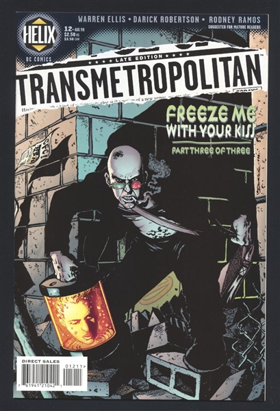 Transmetropolitan #12 NM 1998 DC (Helix) Freeze Me With Your Kiss p3 Comic Book