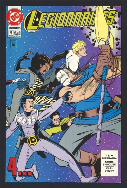 Legionnaires #5 FN 1993 DC vs Fatal Five Comic Book