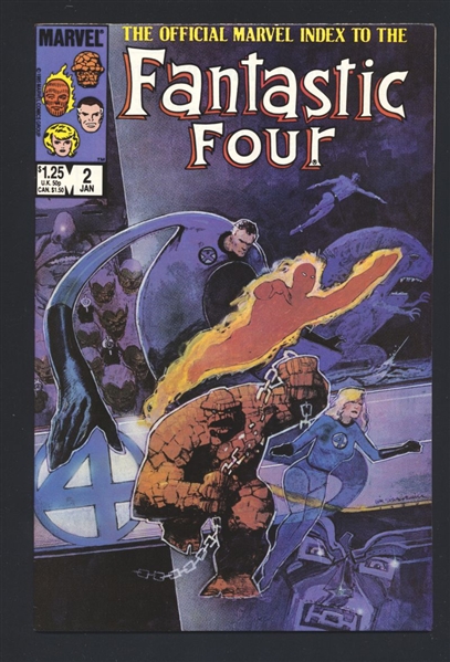 Official Marvel Index to the Fantastic Four #2 VF 1986 Marvel Sienkiewicz