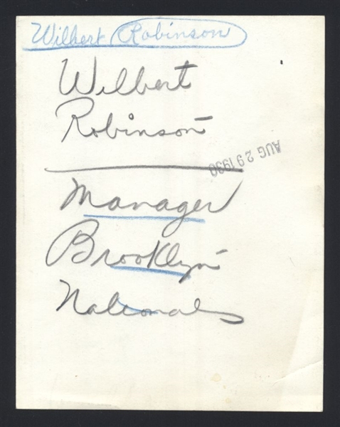 1930 Brooklyn Robins WILBERT ROBINSON Original Photo HOF