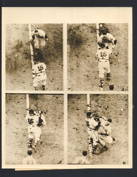 1948 World Series BILL SALKELD vs THURMAN TUCKER Glasses Break Original Photo