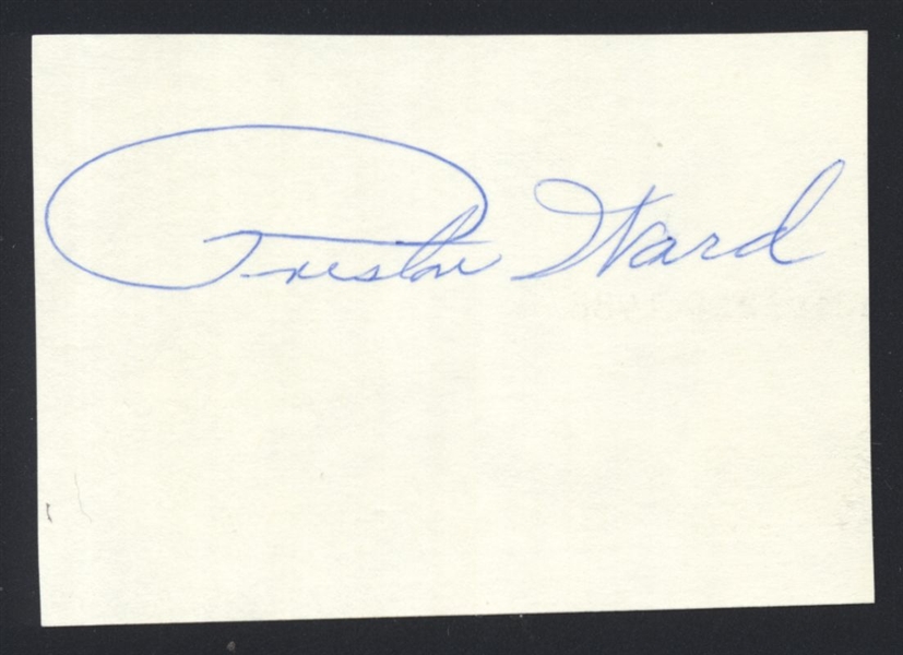 PRESTON WARD SIGNED Cut Signature (d.2013) Pirates Indians Cubs Dodgers