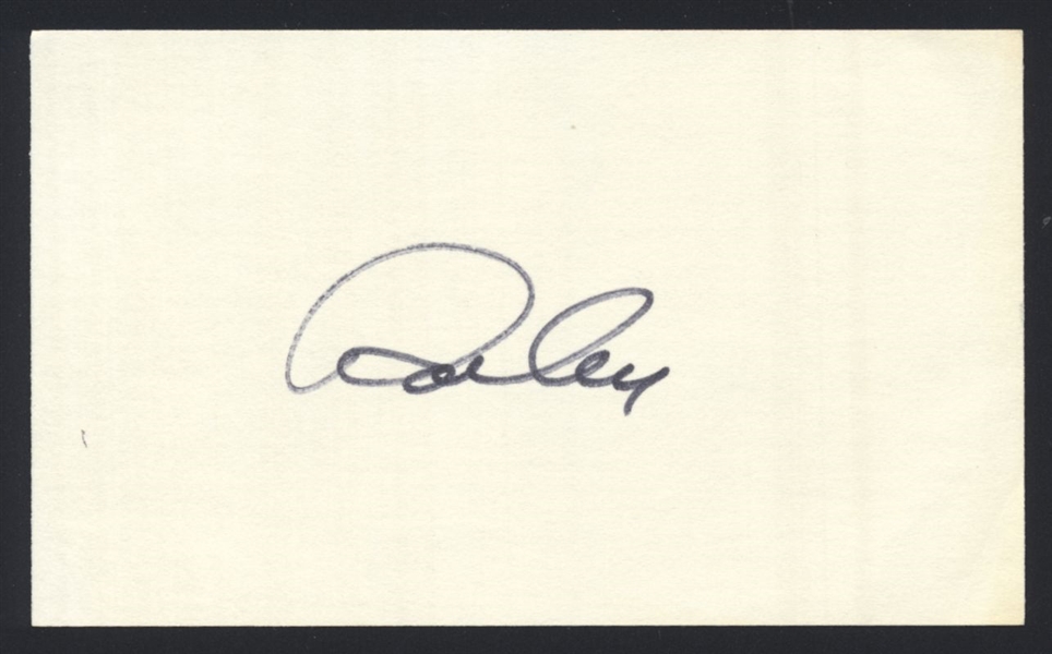 RON CEY SIGNED 3x5 Index Card 1981 Los Angeles Dodgers Cubs