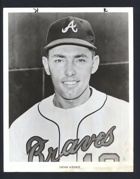 1969 Atlanta Braves DENIS MENKE Team Issued Original News Photo