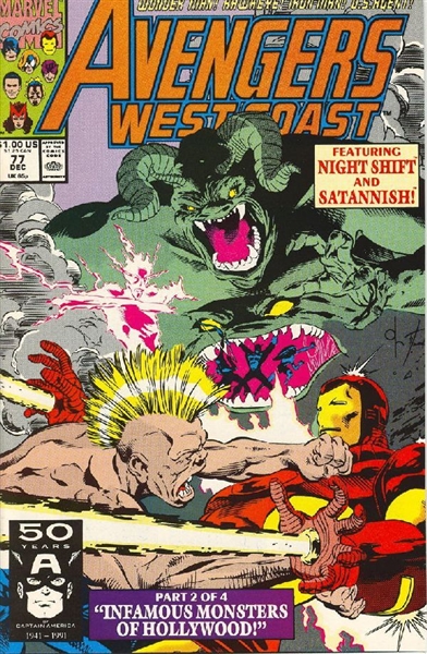 Avengers West Coast #77 FN 1991 Marvel vs Ultron Comic Book