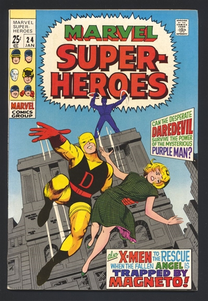 Marvel Super-Heroes (V1) #24 VF 1970 Marvel Daredevil X-Men Comic Book