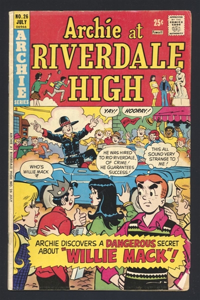 Archie at Riverdale High #26 VG 1975 Archie Willie Mack Comic Book
