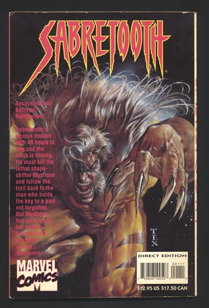Sabretooth TPB VG 1994 Marvel DeathHunt Comic Book