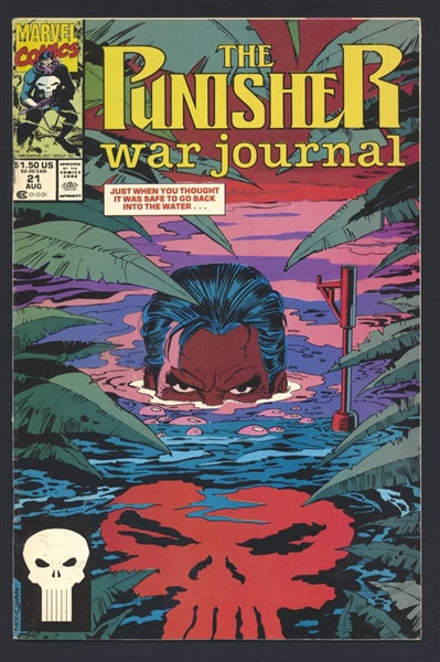 The Punisher War Journal #21 FN 1990 Marvel Deep Water Comic Book