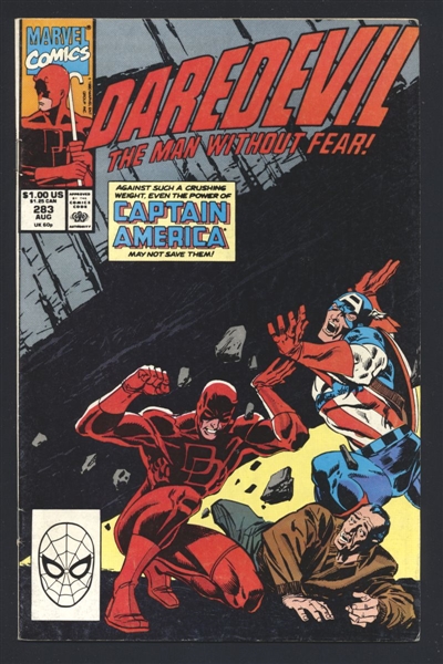 Daredevil #283 FN 1990 Marvel Captain America Comic Book