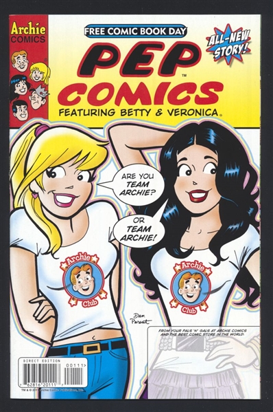 Pep Comics Featuring Betty and Veronica FCBD #1 NM 2011 Archie Dan Parent