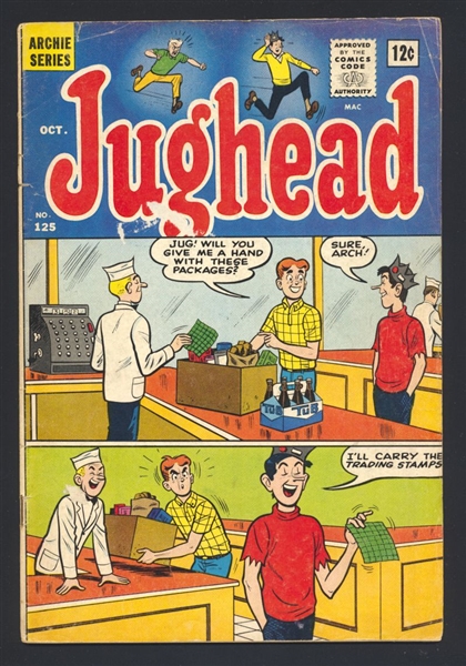 Archie's Pal Jughead #125 VG `1 1965 Archie Comic Book