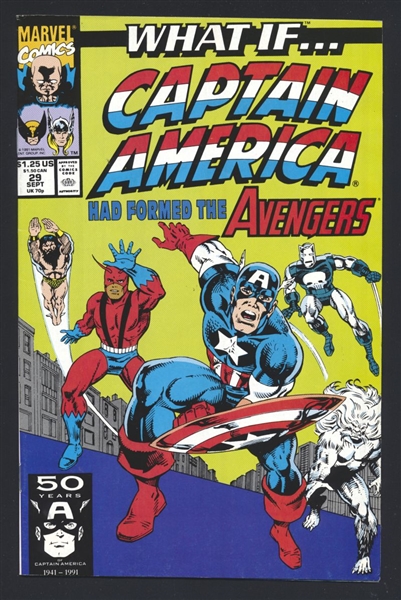 What If…? (V2) #29 VF Captain Amercia Avengers 1991 Marvel Comic Book