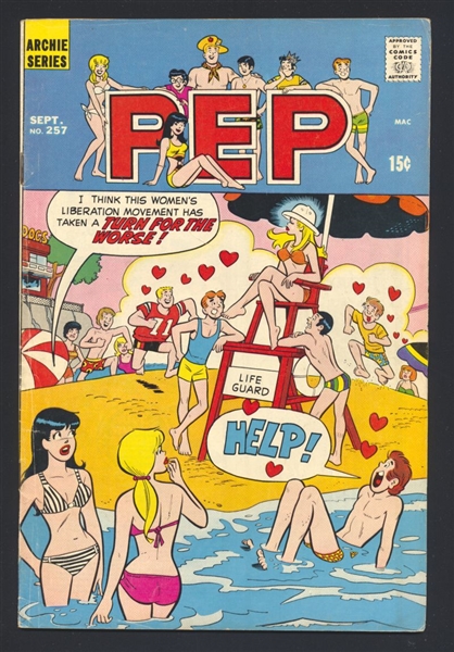 Pep #257 VGF Dan DeCarlo Bikini Cover 1971 Archie Comic Book