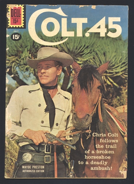 Colt .45 #9 G Photo Cover 1961 Dell Comic Book